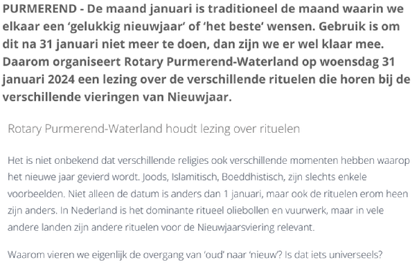 Nieuwjaar, wanneer valt dat eigenlijk- Lezing 31-01-2024